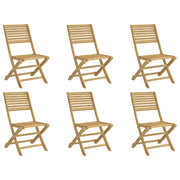 Sedie Giardino Pieghevoli 6 pz | Sedie da Esterno 48,5x61,5x87 cm Massello Acacia