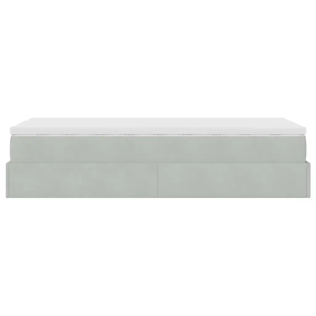 Struttura Letto Pouf con Materasso 100x200 cm Velluto 3311165