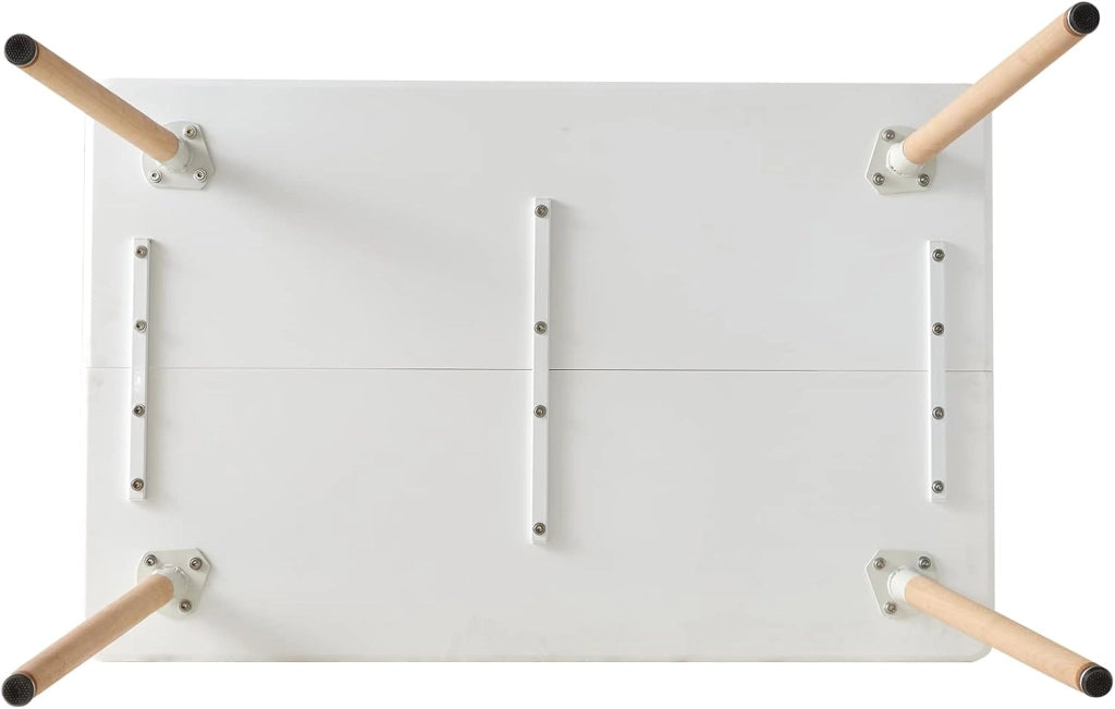 GrandCA HOME Tavolo da Pranzo e 6 Sedie da Pranzo Set da Sala da Pranzo Moderno, Tavolo da Cucina Rettangolare Struttura di Giunzione Sedie da Scrivania e da Cucina (6 sedie beige+1 tavolo)