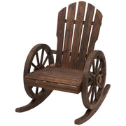 SEDIA A DONDOLO STILE RUSTICO ADIRONDACK IN LEGNO DI ABETE