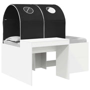 Letto matrimoniale | Letto per adulti | Letto con Tunnel 4 pcs Rovere Artigianale e Nero