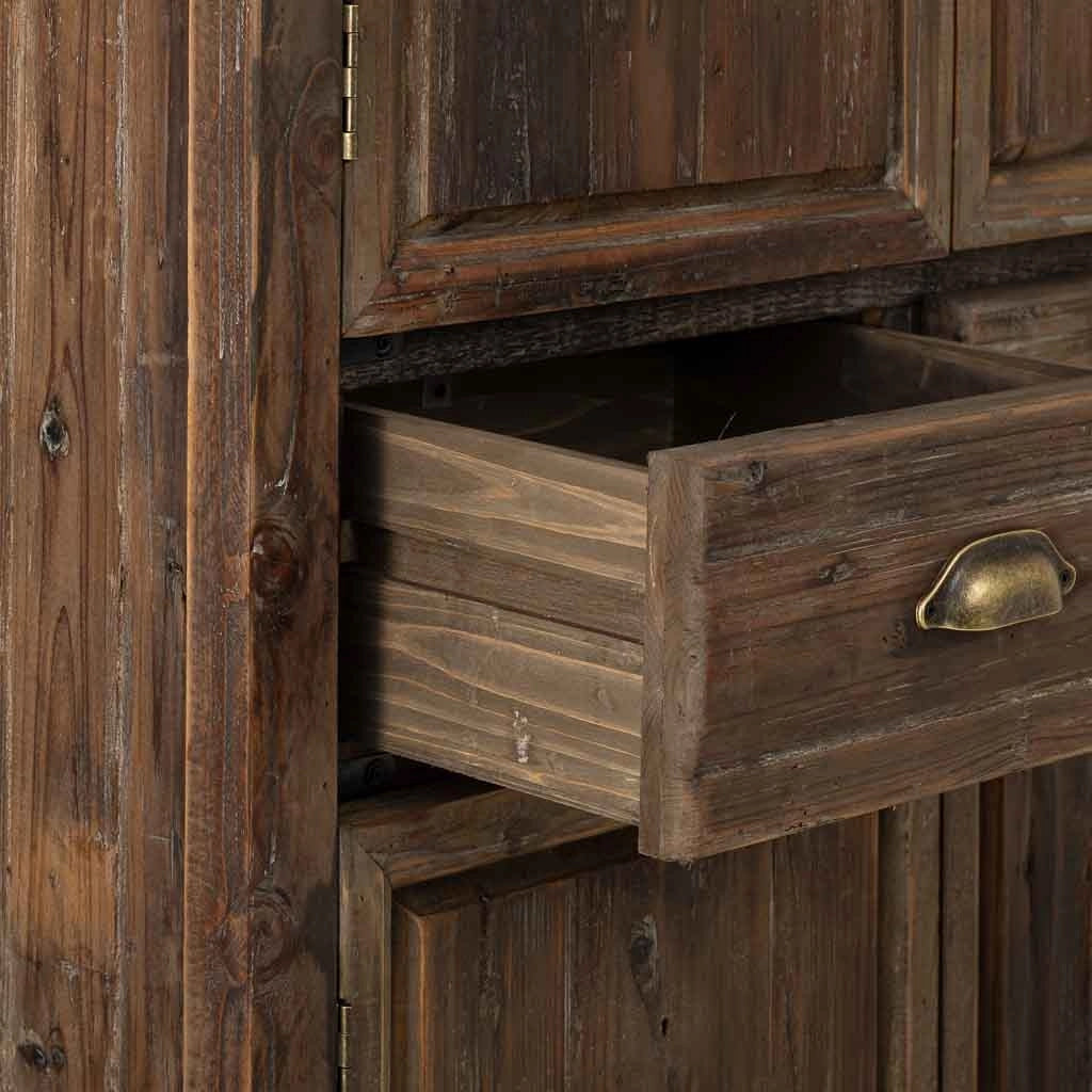 Armadio in legno 4 ante e 2 cassetti 90x45x160h cm