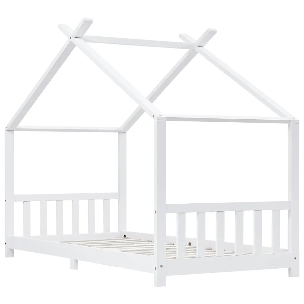 Giroletto per Bambini-Struttura Letto Bambini Bianco in Massello di Pino 90x200 cm 852064
