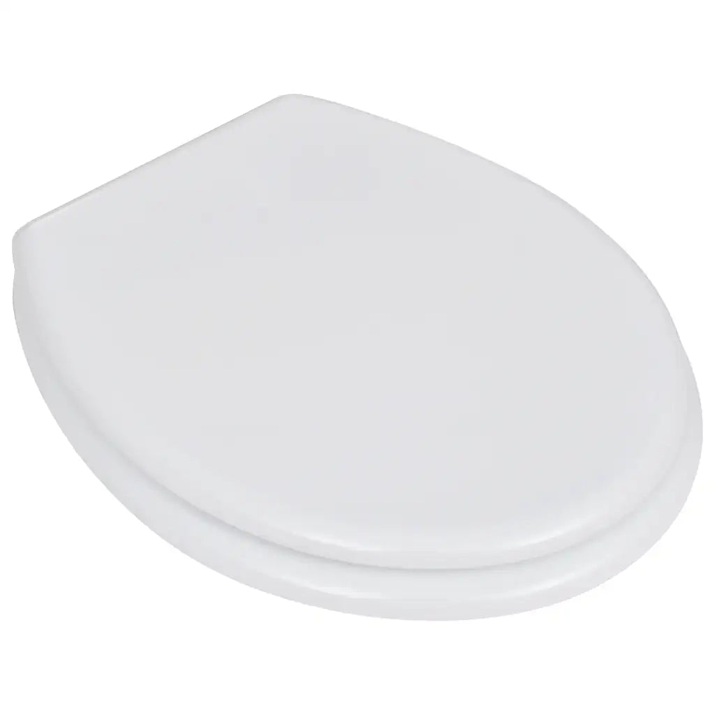 Sedile WC in MDF con Coperchio Design Semplice Bianco CFW2425451
