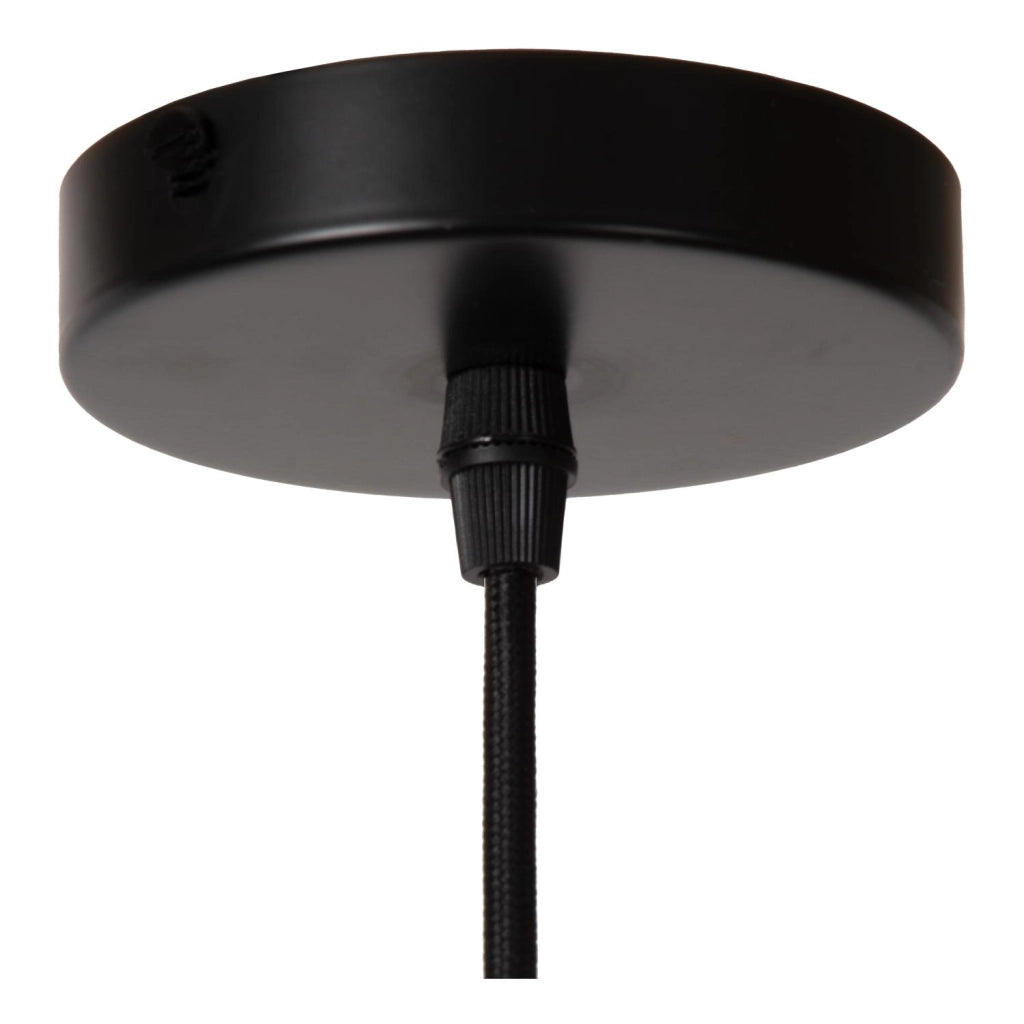 Lampada sospesa CINZIA Lucide 8xE27 porcellana bianco nera