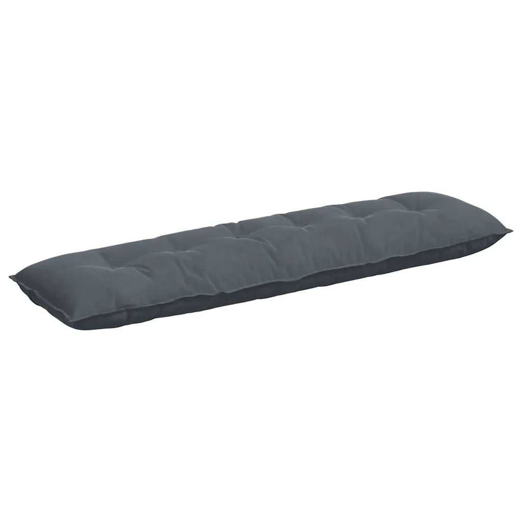 Cuscino per Schiena | Cuscino dorsale Grigio scuro 180 x 50 cm Tessuto in Cords