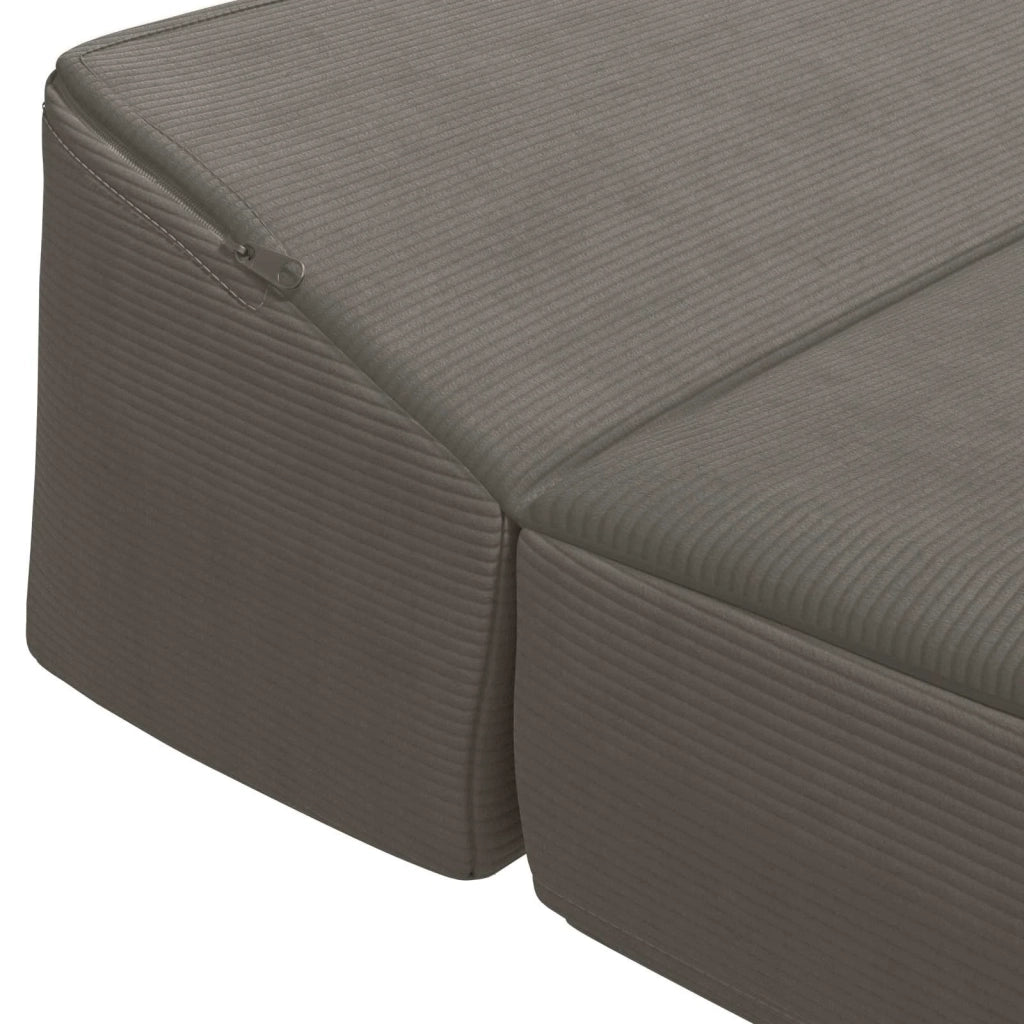 Divano Letto Pieghevole Grigio Chiaro 200 x 70 x 10 cm