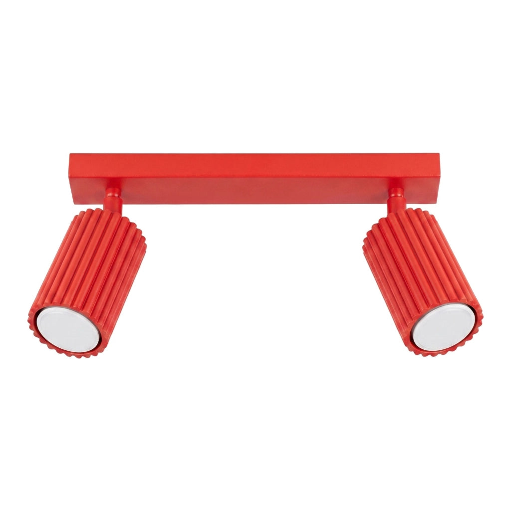 Plafoniera KARBON 2 rosso