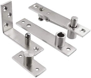 Scharniere in Acciaio Inox - Scharniere a Rotazione - Scharniere L - Scharniere Lavorati a Martello - 85 x 25 x 65 mm - Diametro 4 mm - Scharniere a Cardano