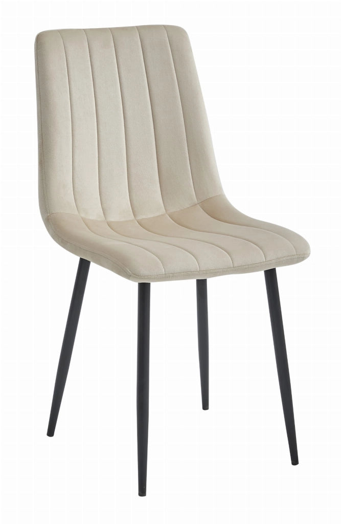 Sedia VALORA JEWA - Design senza tempo in velluto beige freddo x 1