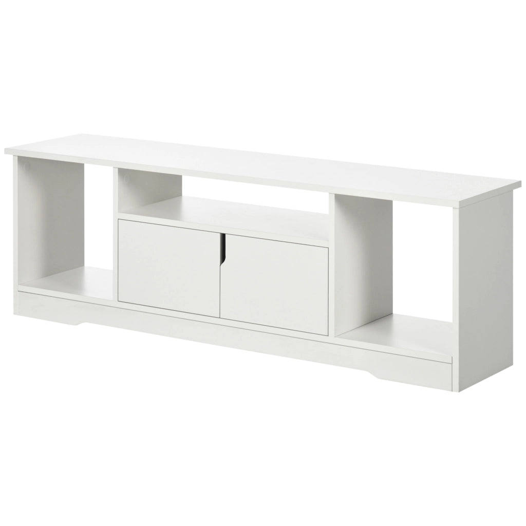 Mobile TV Legno Grigio con Armadietto e Ripiani Aperte ¨C zephmum ¨C 120x30x41cm