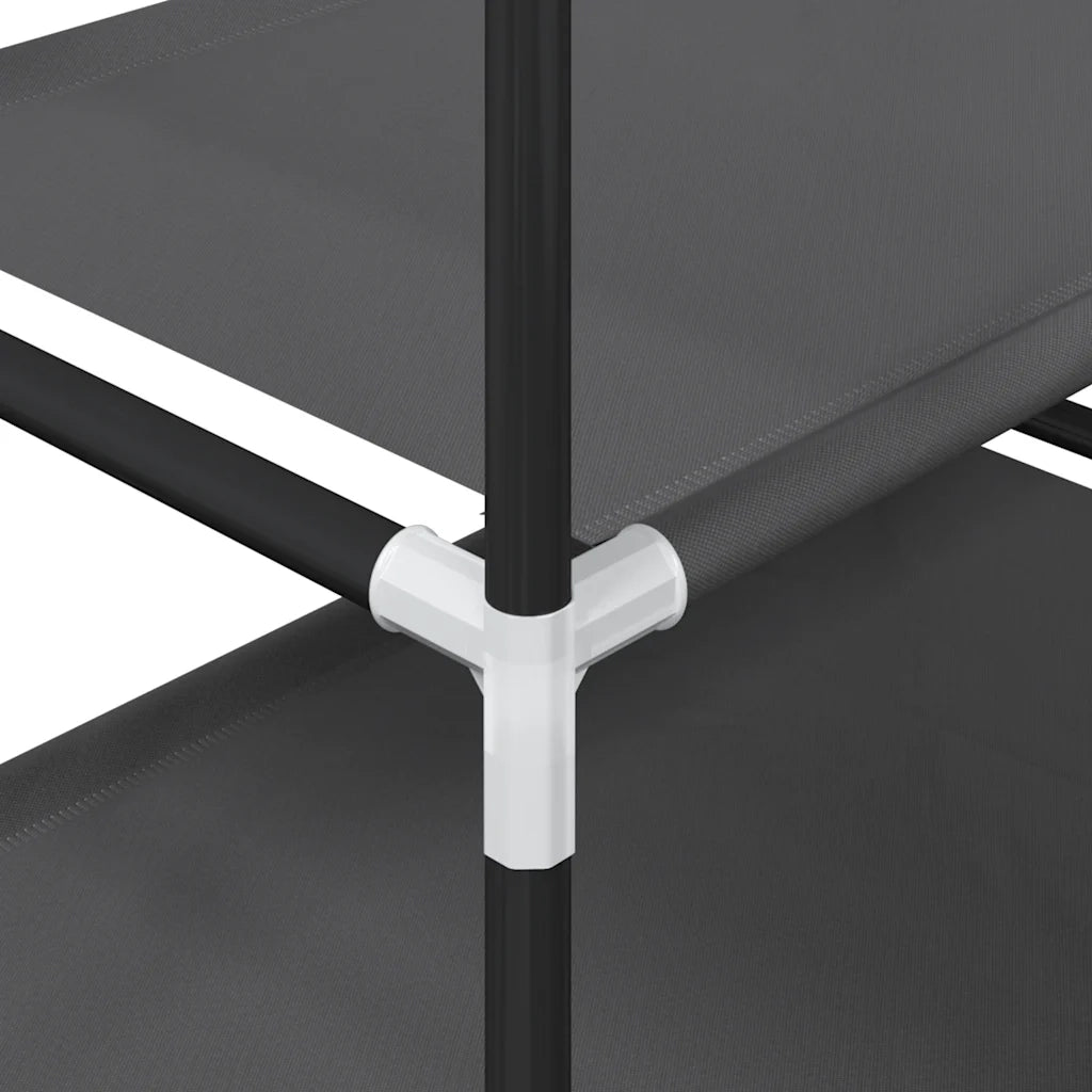 vidaXL Scarpiera 4 Ripiani Nera 44x28x77 cm in Tessuto Non Tessuto