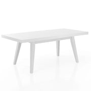Tavolo allungabile effetto legno laccato bianco cm. H.78xP.85xL.180