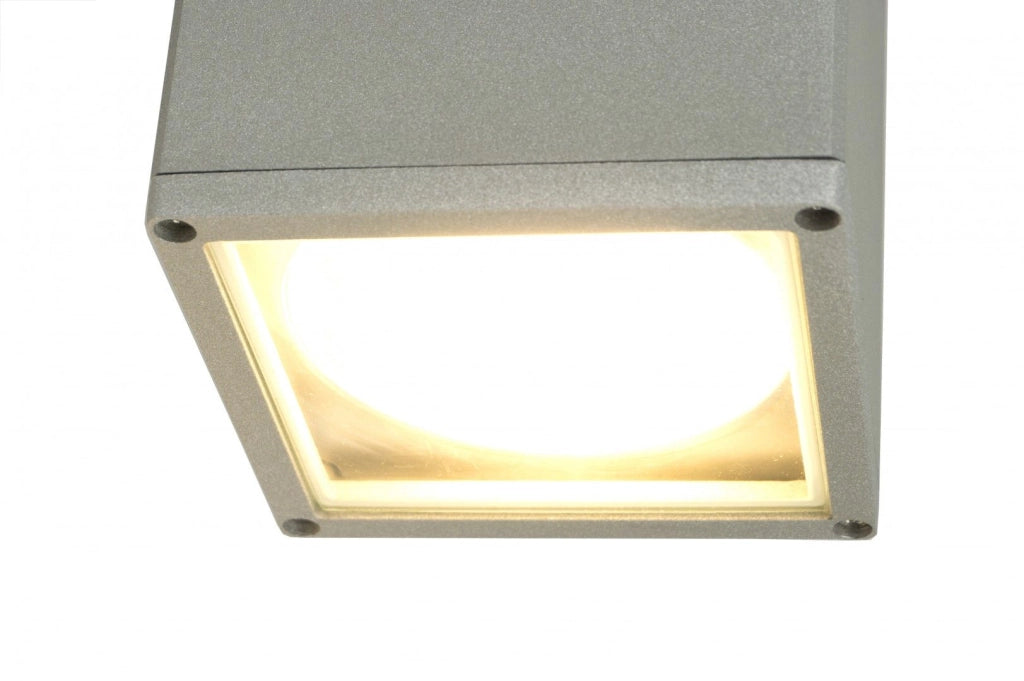 Applique esterna SU-MA Adela 8001 30x12 E27 argento IP54