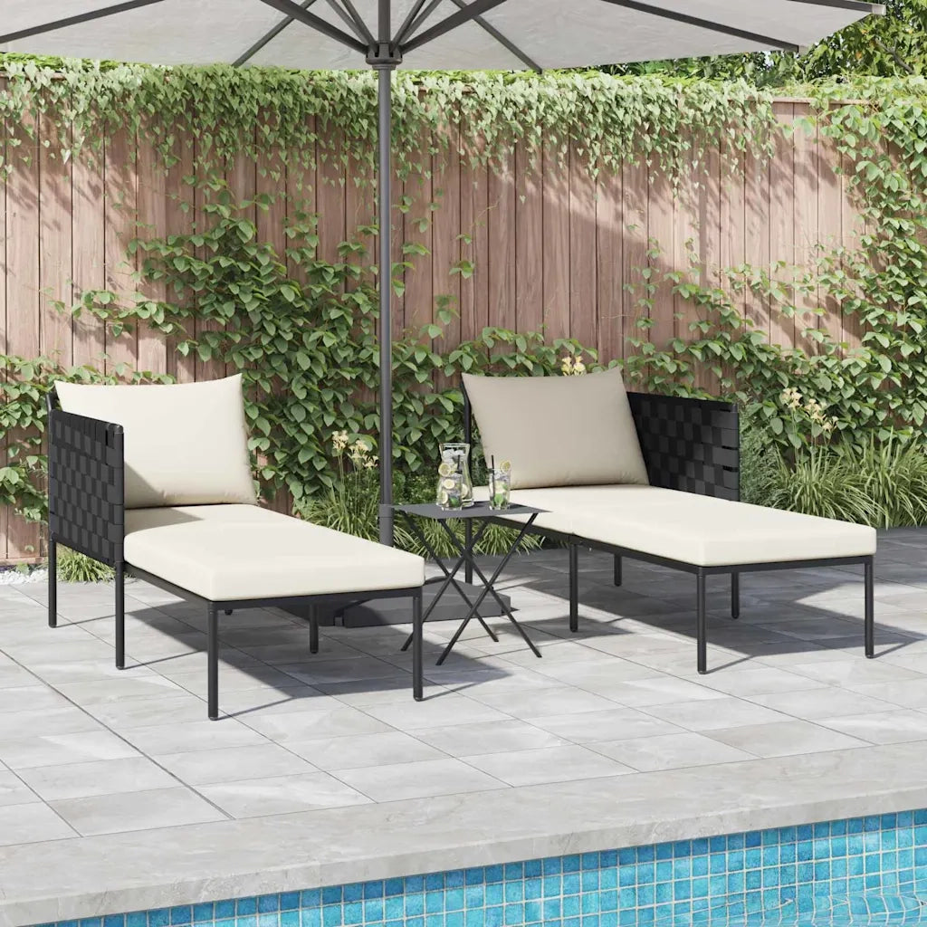 Lettino da Lettino sole | Sdraio da giardino | Lettino da sole con cuscino Antracite 153 x 115 x 69.5 cm