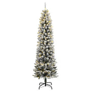 Albero di Natale | Decorazioni natalizie Artificiale con 150 LED e Neve Fioccata 150 cm