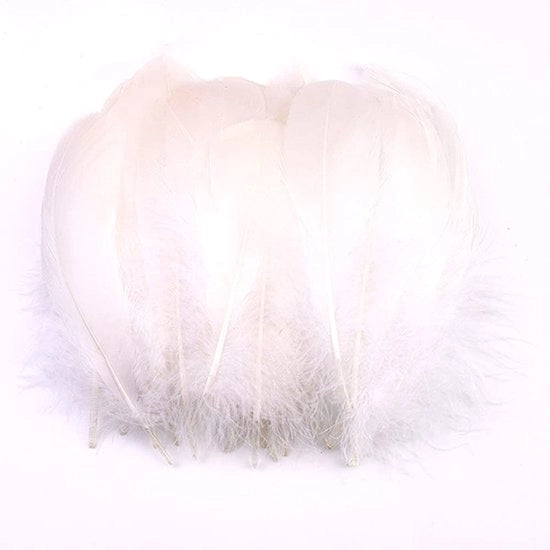 Set di piume naturali per artigianato - 100 pezzi - Piume di anatra - Piume colorate - 12-18 cm - Per decorazioni artistiche/feste - Varie colorazioni