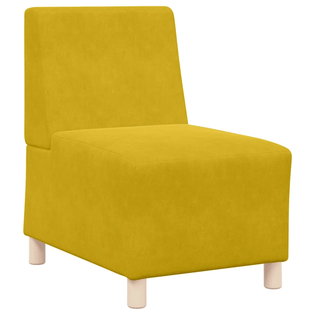 Divano componibile senza braccioli giallo 55 cm in velluto 4108486