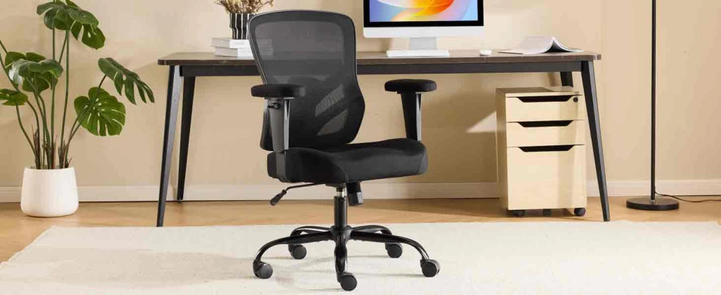 Sedia da ufficio ergonomica con supporto lombare e braccioli 2d regolabili reclinabile pelle nera 61 × 28 × 58 cm