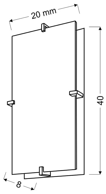 Plafoniera Candellux Fikus vetro 2xE27 40cm cromata