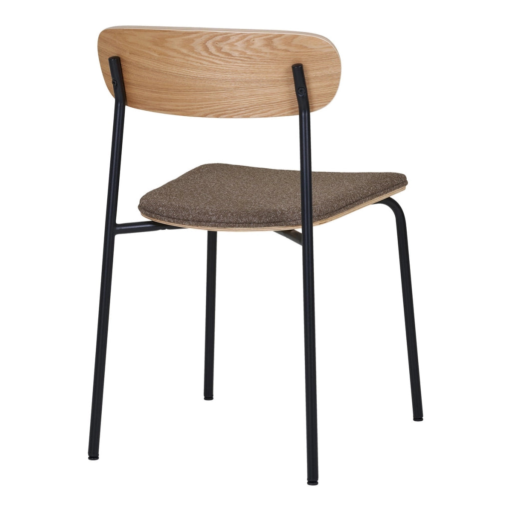 Set di 2 Sedie Estepona, Marrone, Legno, 51x47x77 cm