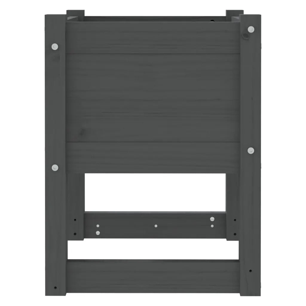 Fioriera Grigio 40x40x52,5 cm in Legno Massello di Pino 822111