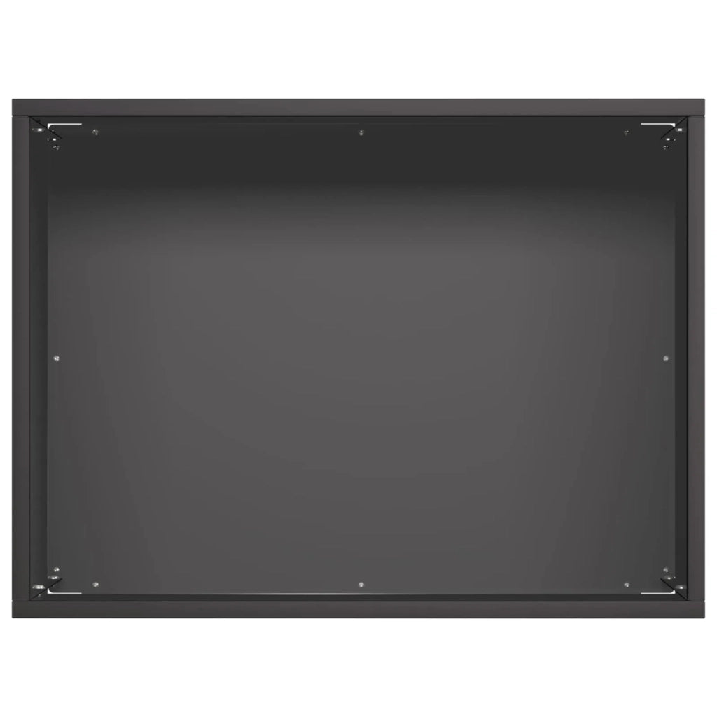 Vaso da giardino Nero 40 x 30 x 30 cm Acciaio laminato a freddo 8005190