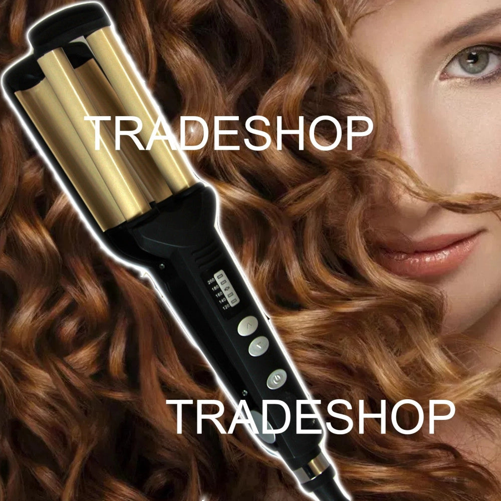 Trade Shop - Piastra Per Capelli Ricci Boccoli Mossi Ondulati Onde Naturali Automatica 200° -