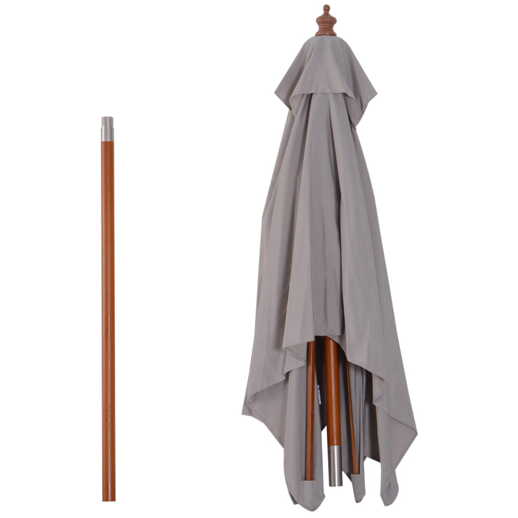 Ombrellone da Giardino ¨C zephmum ¨C Grigio 200x150x235 cm