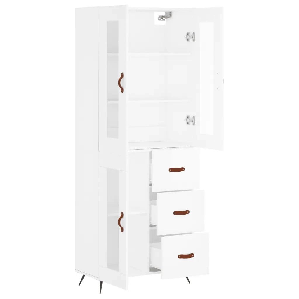 Credenza Bianca 69,5x34x180 cm in Legno Multistrato 3198569
