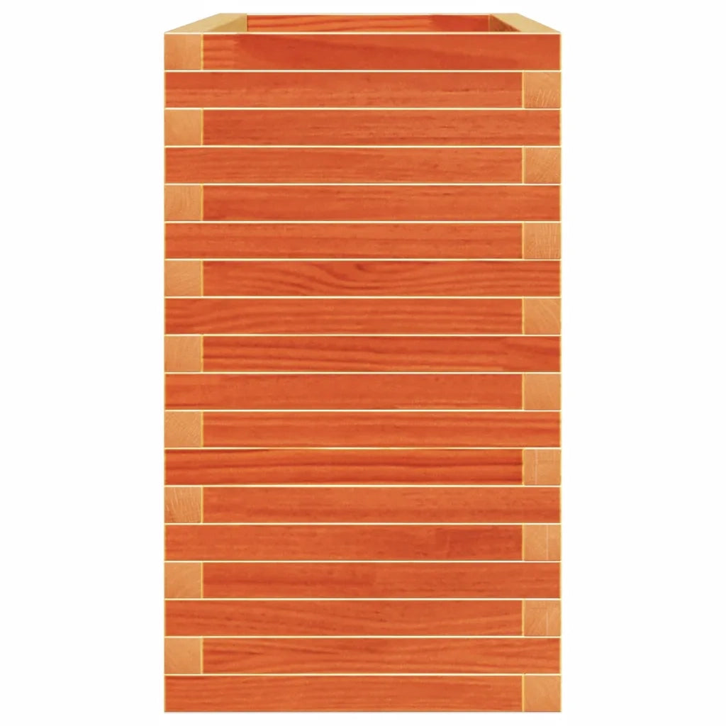 Fioriera | Cassetta per fiori | Vaso Giardino Marrone Cera 110x40x72 cm Legno Massello Pino