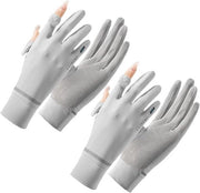 Manopole da donna con protezione solare - guanti estivi anti-UV - guanti antiscivolo per touchscreen - Guanto estivo da esterno con presa in silicone - adatti per l'uso in bicicletta all'aperto