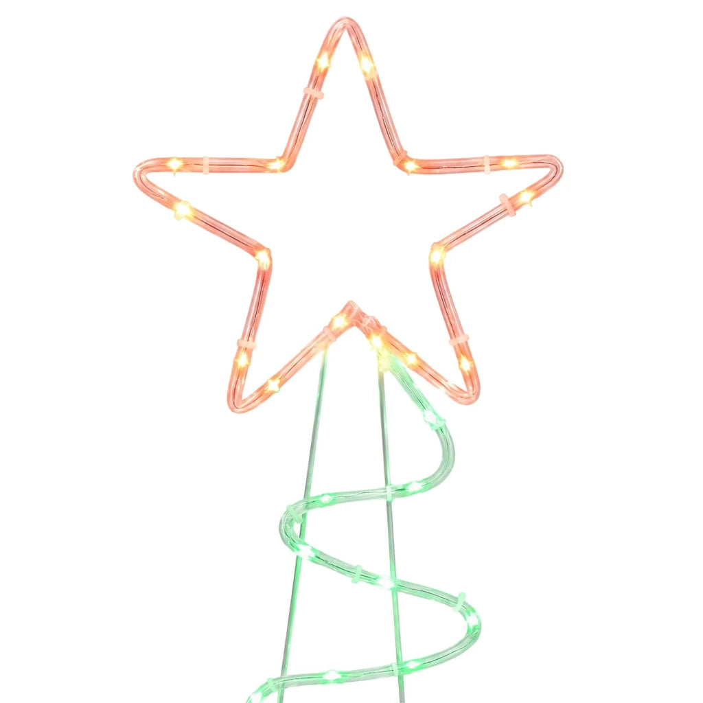 Sagoma albero di Natale LED LOVIISA 100 LED Rosso e Verde 42053443