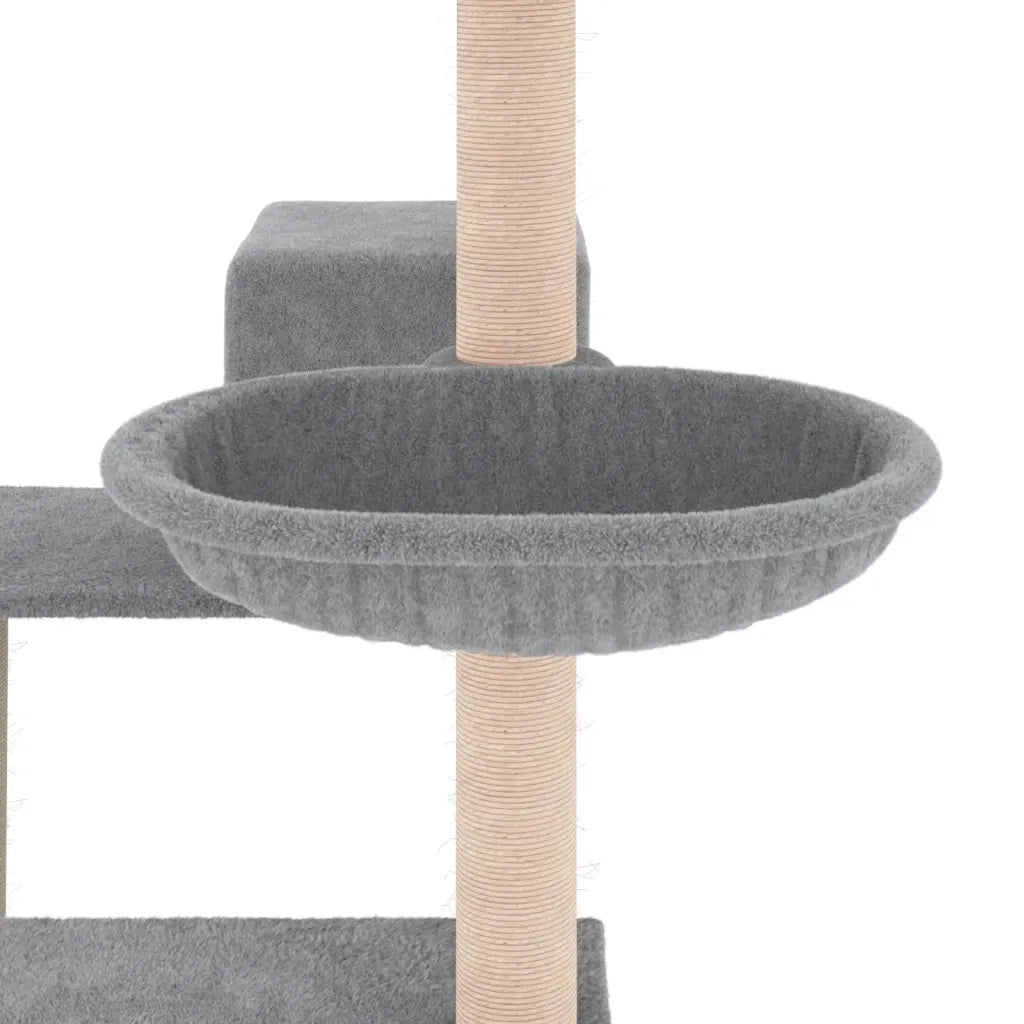 Albero per Gatti con Tiragraffi in Sisal Grigio Chiaro 82,5 cm CFW2363024