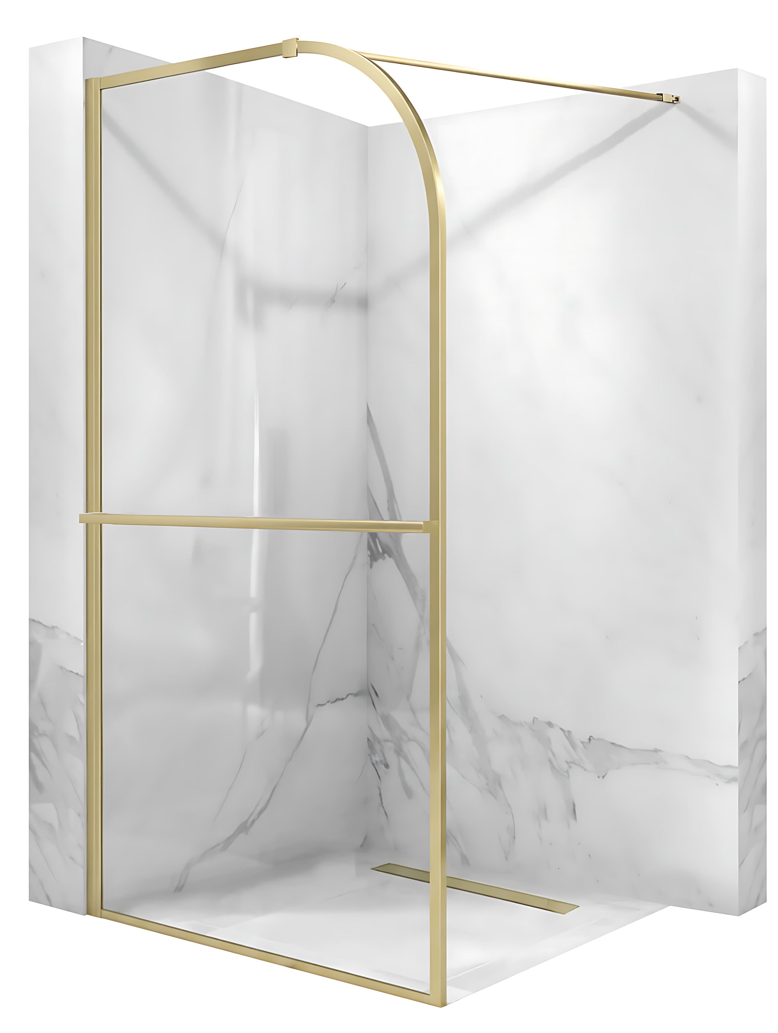 Parete Doccia Rea Sky Brush Gold 120