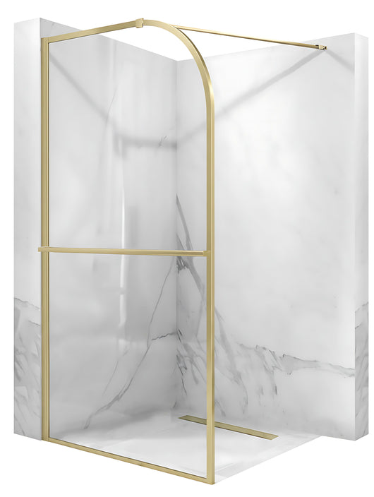 Parete Doccia Rea Sky Brush Gold 120