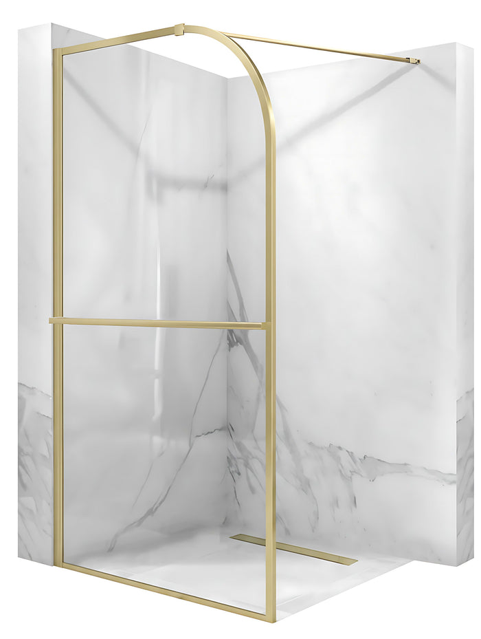 Parete Doccia Rea Sky Brush Gold 120