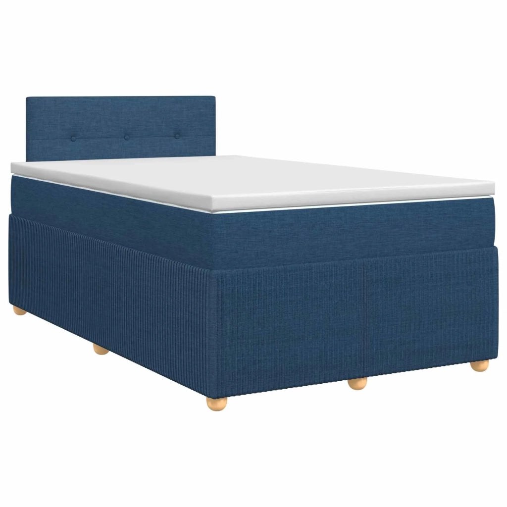 Letto box spring con materasso Blu 120 x 200 cm Tessuto 3451446