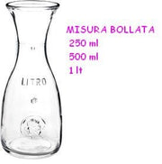 Brocca Caraffa in Vetro Bollata 1 Litro Bormioli Rocco