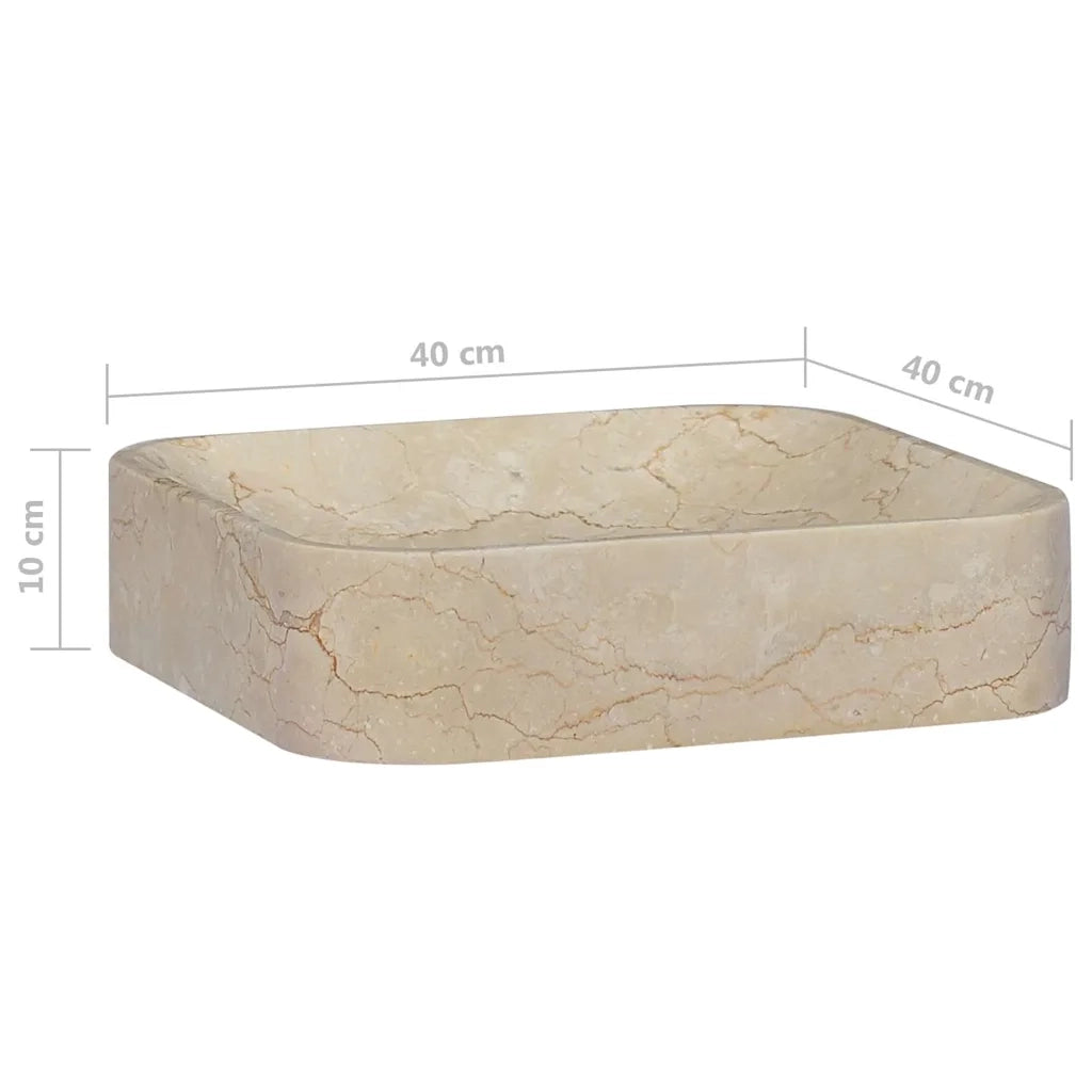 Lavandino Crema 40x40x10 cm in Marmo 149180