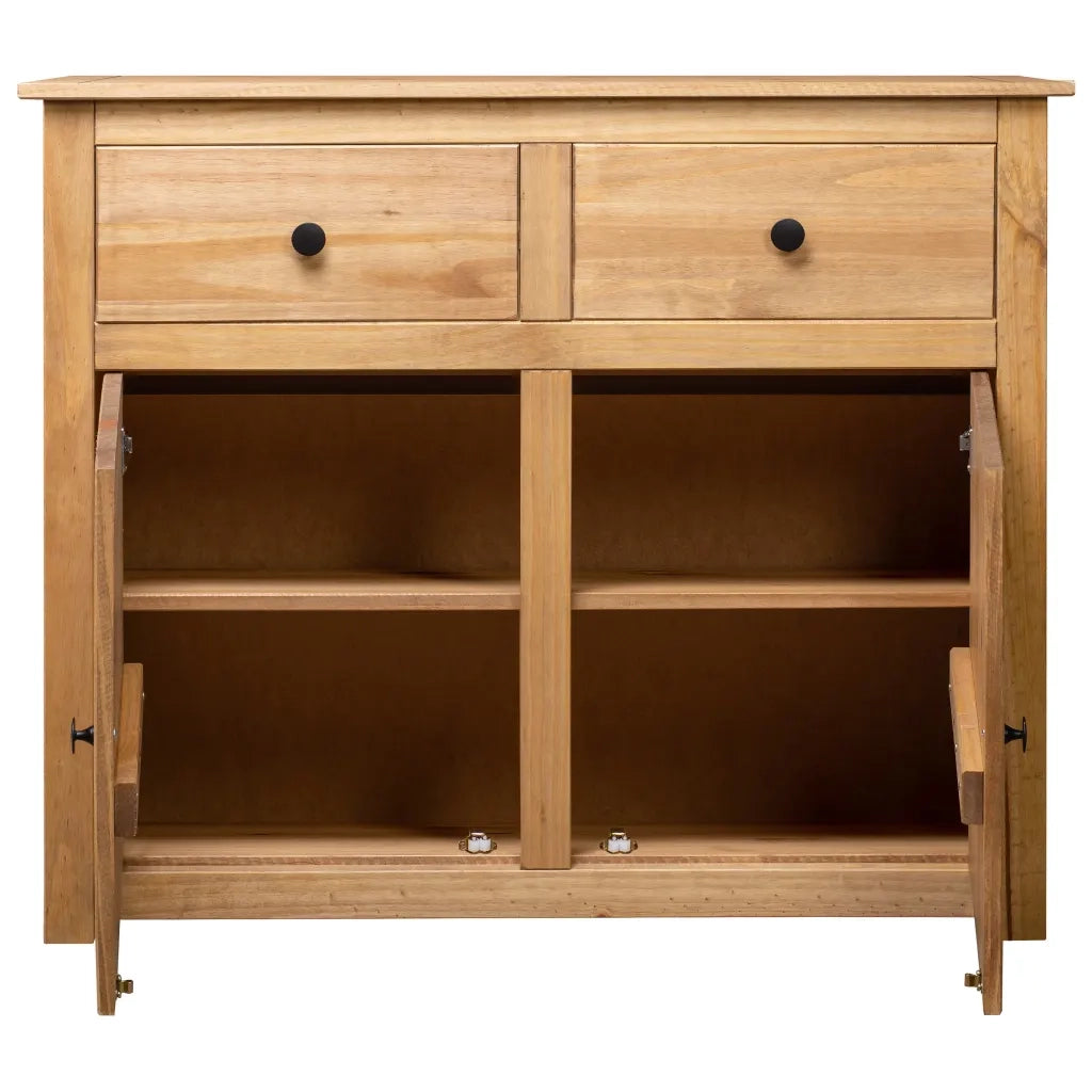 Credenza 93x40x80 cm in Legno Massello di Pino Panama Range 282697