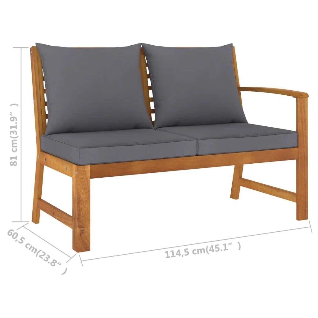 Set di mobili da giardino mobili da esterno 4 pezzi con cuscini legno massello di acacia 02_0016071