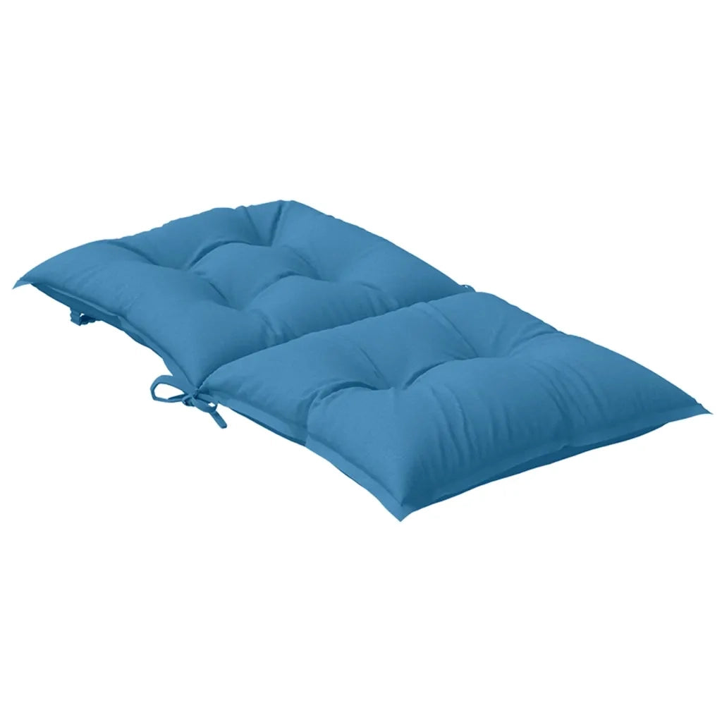 vidaXL Cuscini Sedia Schiena Bassa 2 pz Blu Mélange 100x50x7 Tessuto
