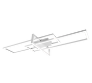 Plafoniera Soffitto Led Moderna Triplo Rettangolo Dimmer Bianca Salinas GD Trio