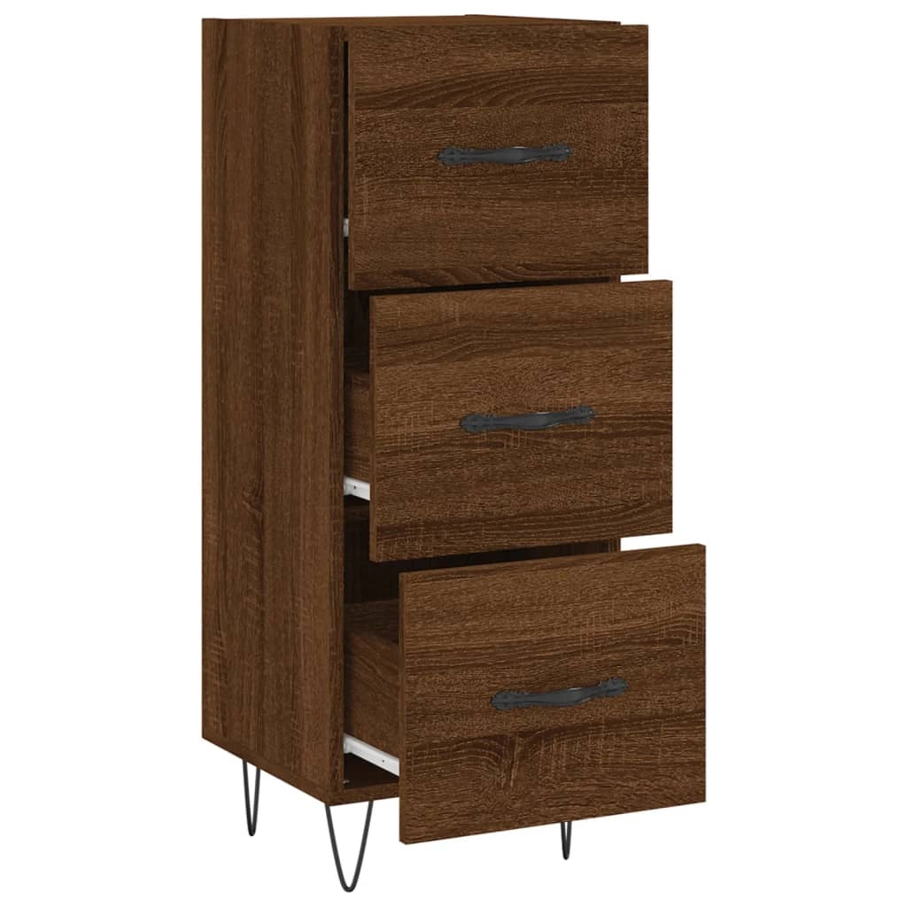 Buffet credenza cassettiera armadio mobile contenitore organizer per cucina soggiorno salotto 34,5 x 34 x 90 cm legno ingegnerizzato marrone 02_0031220