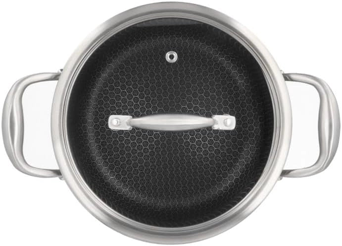 Casseruola 2 Manici H&H ATD Evolution 24 cm con Coperchio per Induzione