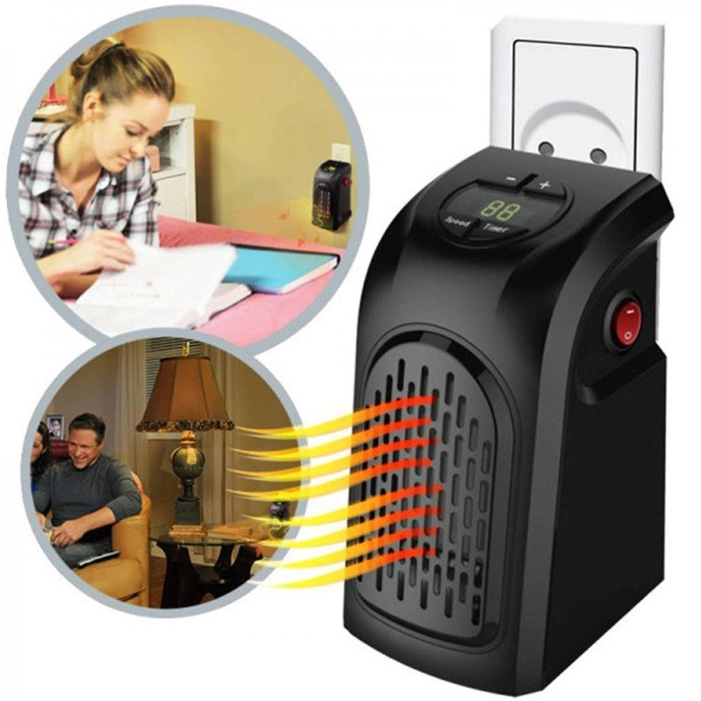 Trade Shop - Stufa Elettrica Portatile A Basso Consumo 350w Gradi Regolabili Per Casa Ufficio -