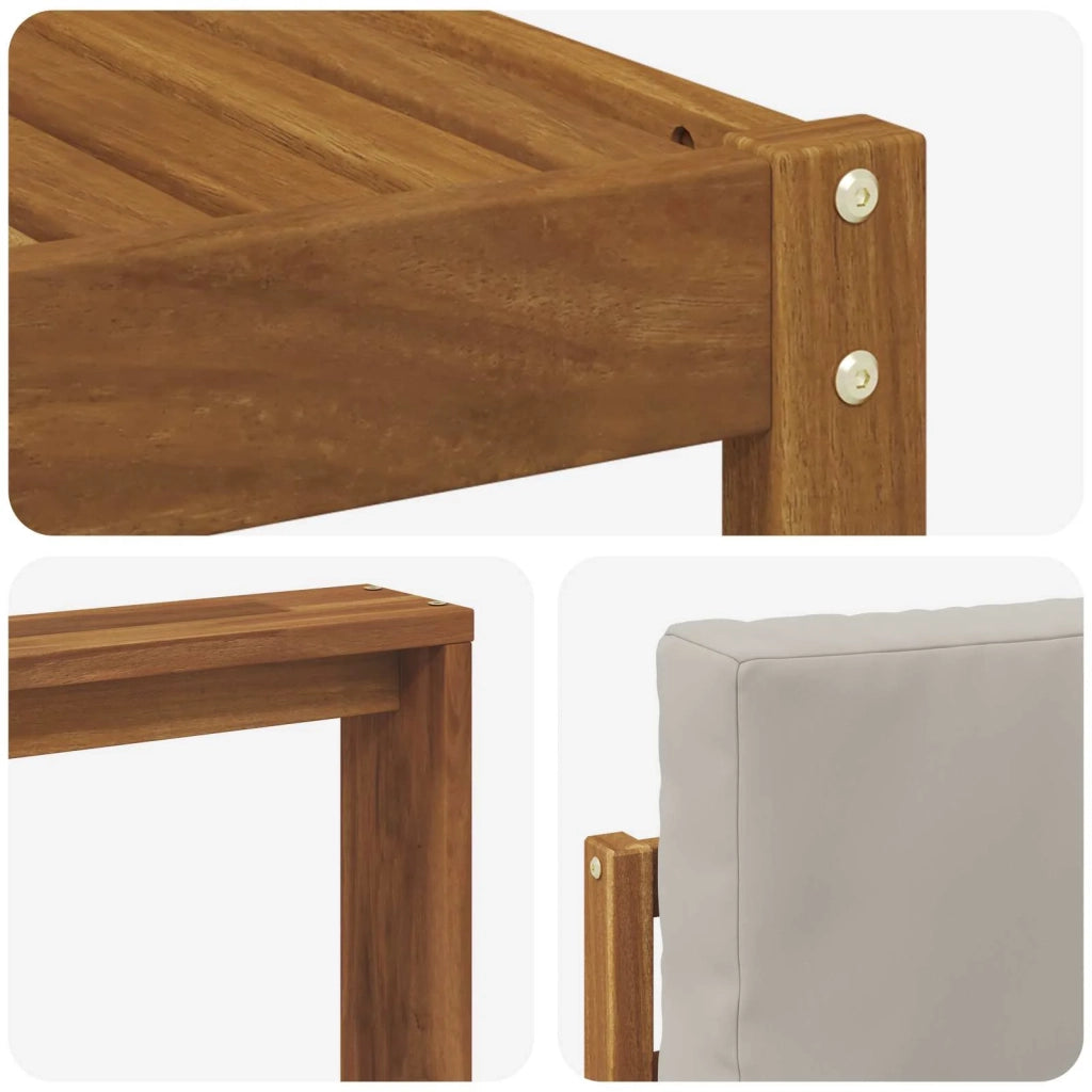 Set di divani da esterno 7 pcs Grigio Naturale e Chiaro 3366084