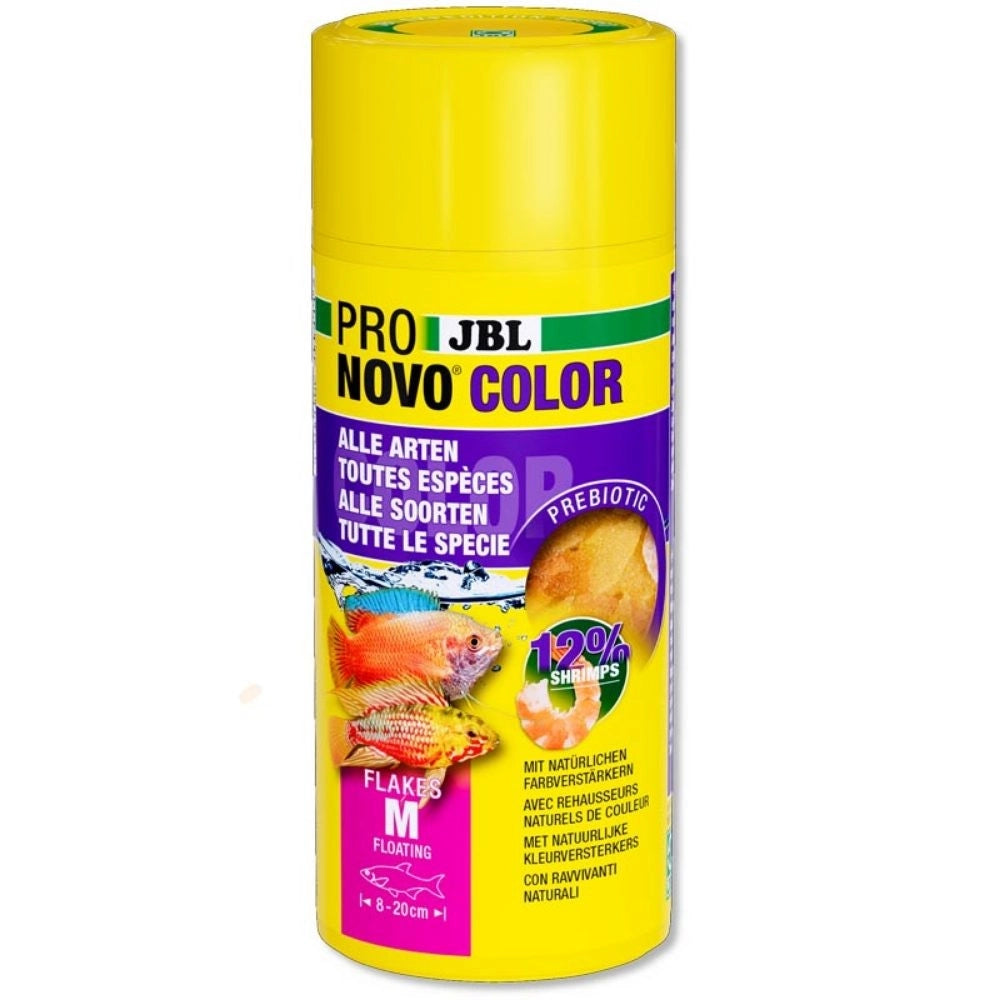 JBL ProNovo Color Flakes M - fioccato per colori brillanti per tutti i pesci tropicali da 8 a 20cm Formato: 250 ml