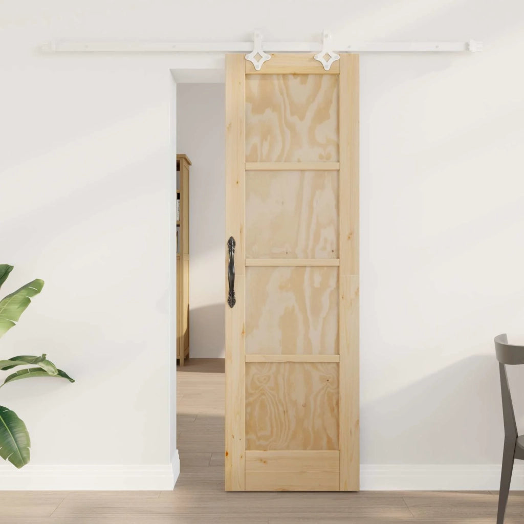 Porta scorrevole Naturale e Bianco 61 x 198,5 cm 3445530